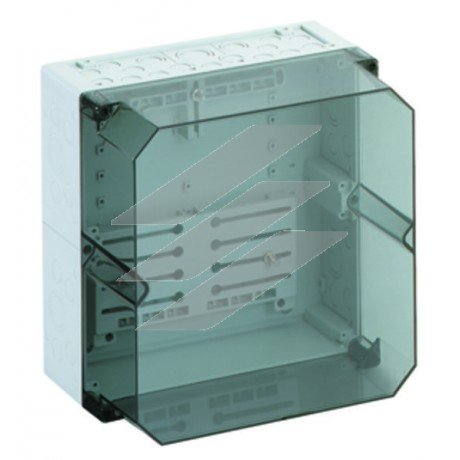 Щит під лічильник AKi-Z 2 (300х300х210мм), з прозорою кришкою, що стандартно пломбується, з встановленою хрестовиною для трифазних лічильників та гвинтами кріплення лічильника, IP65, полікарбонат, Spelsberg